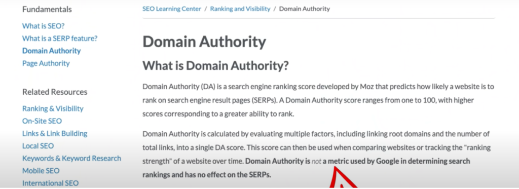 DA (Domain Authority) क्या है? in Hindi